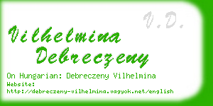 vilhelmina debreczeny business card